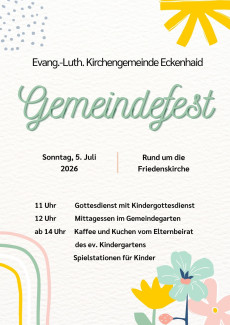Gemeindefest in Eckenhaid am 5. Juli