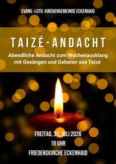 Eine Kerze vor dunklem Hintergrund